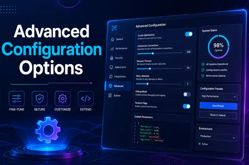 advanced configuration options