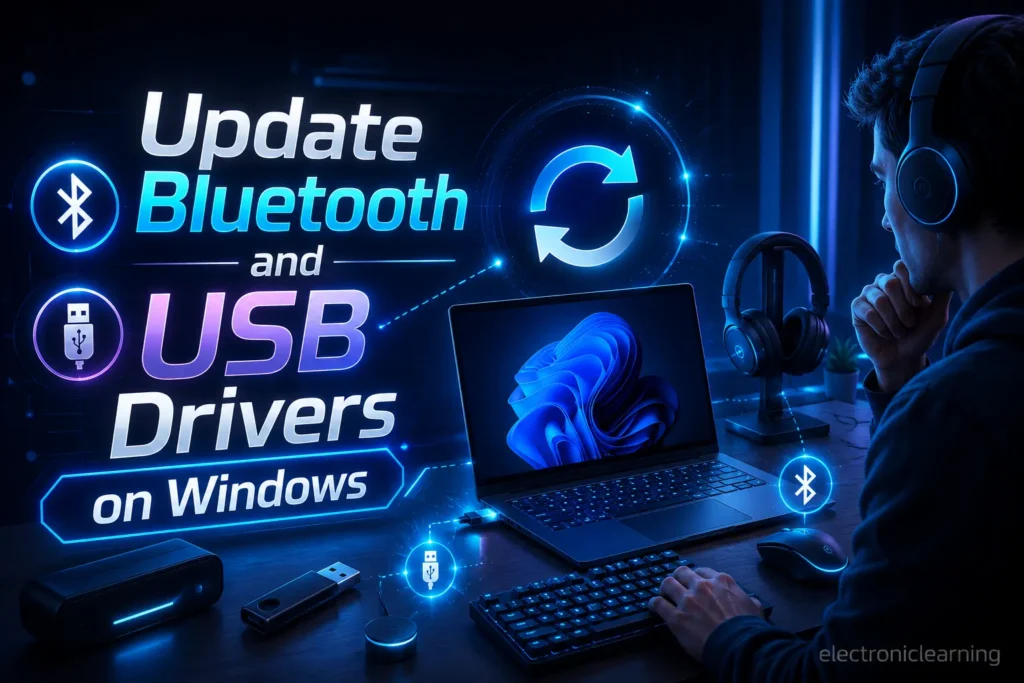 update bluetooth and usb drivers on windows